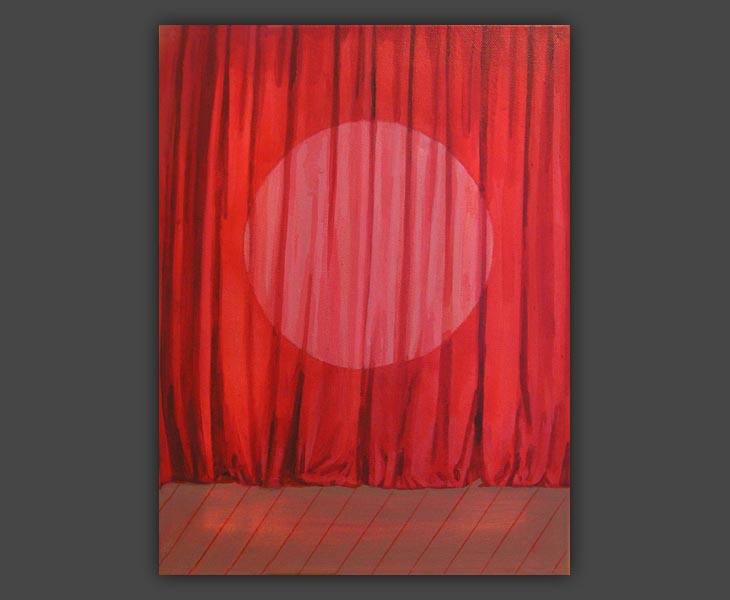 Red Curtain with Spot